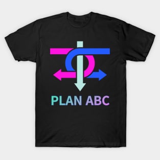 plan ABC,fluorescent color,arrow T-Shirt